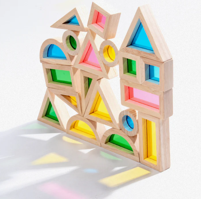 Coloured Wooden Block Set 
