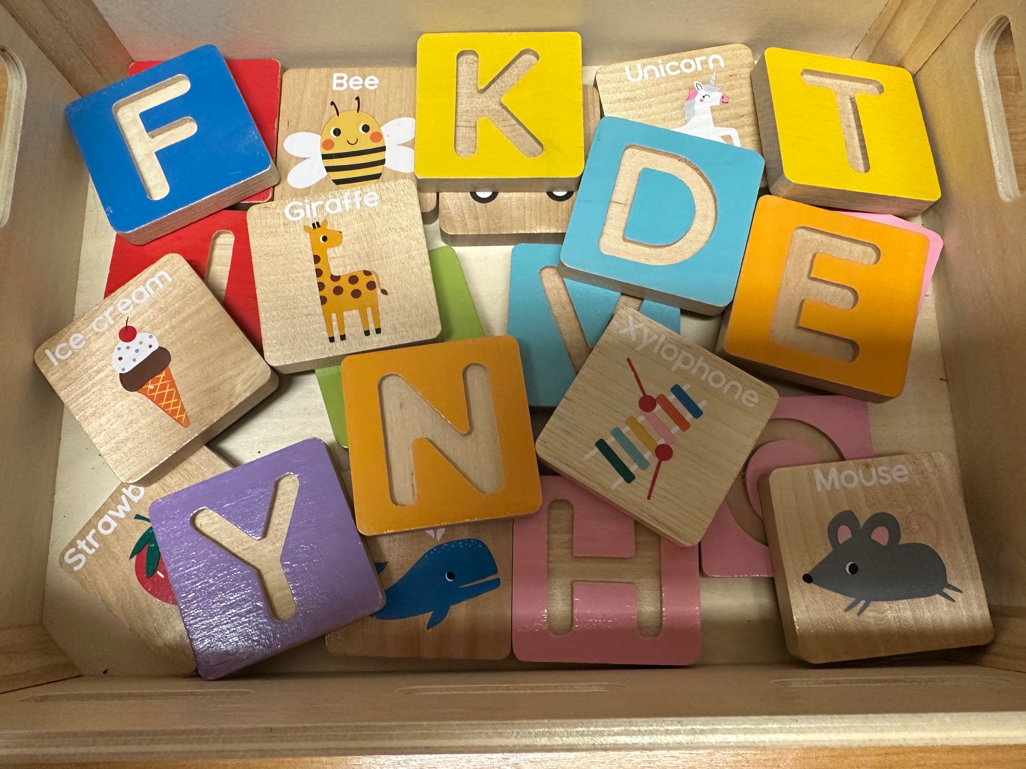 Wooden Tracing Letter Tiles