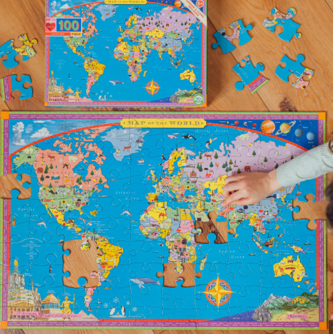 Map of the World 100 Piece Puzzle 